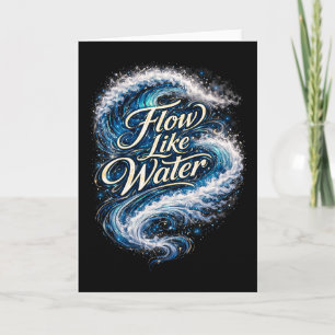 Cartes Pour Fêtes Annuelles Couler comme l'eau