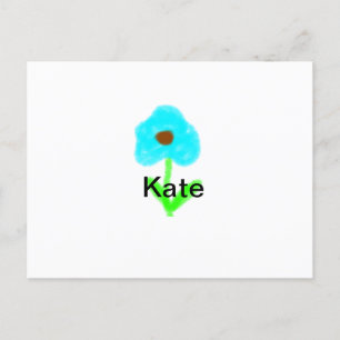 Cartes Pour Fêtes Annuelles Couleur d'eau bleu vert ajouter votre nom texte pe