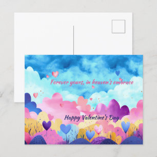 CARTES POUR FÊTES ANNUELLES COULEUR D'EAU SIMPLE COULEUR TIRÉ À LA MAIN DANS L