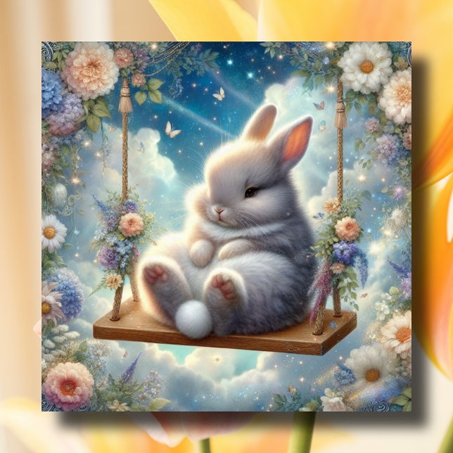 Cartes Pour Fêtes Annuelles Couleur Pastel Boulet Aquarellé Couchant Pâques (Créateur téléchargé)