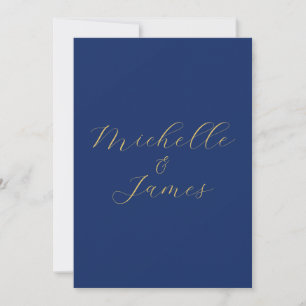 Cartes Pour Fêtes Annuelles Couleurs Bleu & Or Nom Professionnel Tendance Mode