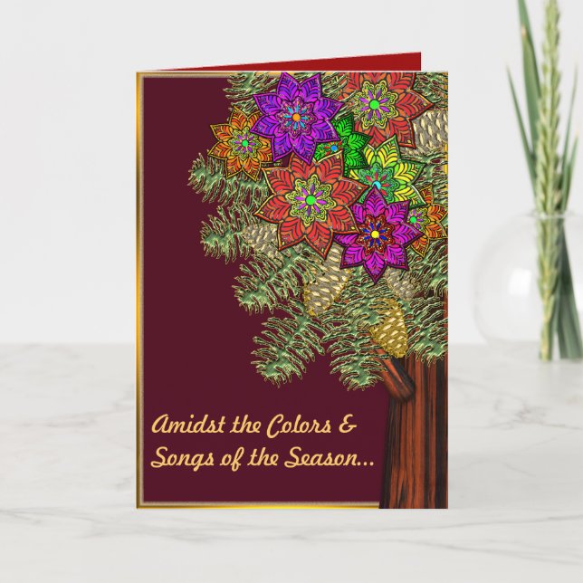 Cartes Pour Fêtes Annuelles Couleurs de la saison (Devant)