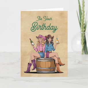 Cartes Pour Fêtes Annuelles Country Girl Birthday Card