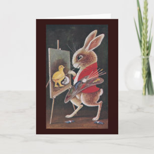 Cartes Pour Fêtes Annuelles Coupe de lapin Vintage Pâques