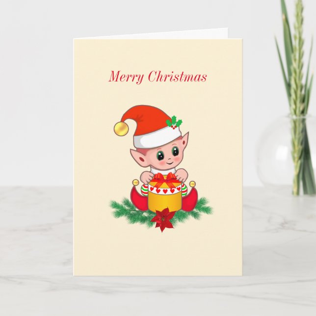 Cartes Pour Fêtes Annuelles Coupe de Noël en ivoire (Devant)