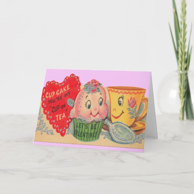 Cartes Pour Fêtes Annuelles Coupe de Thé Valentine (Devant)