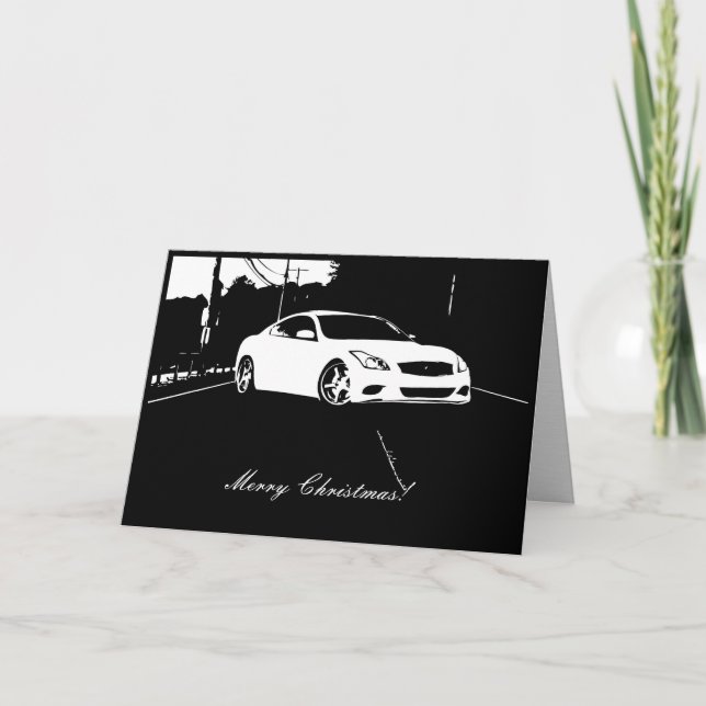 Cartes Pour Fêtes Annuelles Coupe G35 Car thématique (Devant)