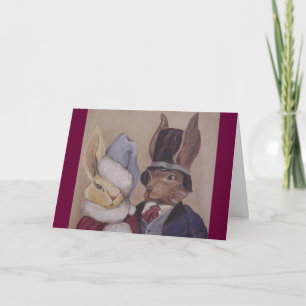 Cartes Pour Fêtes Annuelles Couple de lapin1
