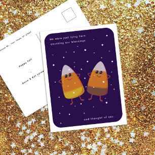 Cartes Pour Fêtes Annuelles Couple de maïs sucré mélangé "Comptant les bénédic