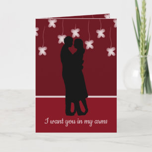 Cartes Pour Fêtes Annuelles Couple en Silhouette Amour romantique Épouse-moi