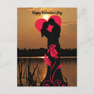 Cartes Pour Fêtes Annuelles Couple Heureuse Sainte-Valentin
