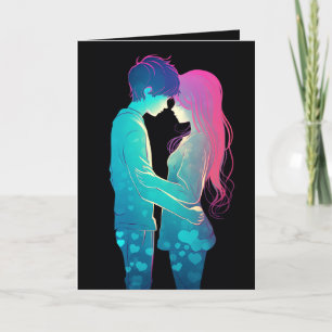 Cartes Pour Fêtes Annuelles Couple Heureuse Sainte-Valentin