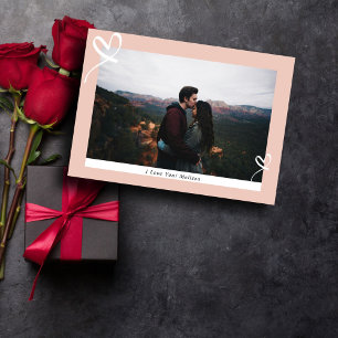 Cartes Pour Fêtes Annuelles Couple in Love I Modern Pink Photo Saint Valentin