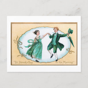 Cartes Pour Fêtes Annuelles Couple irlandais à danser Vintage