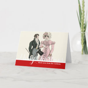 Cartes Pour Fêtes Annuelles Couple Mariage Antique 1823 Homme Femme Mode