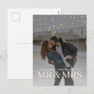 Cartes Pour Fêtes Annuelles Couple sombre avec des étoiles pour Noël