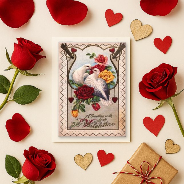 Cartes Pour Fêtes Annuelles Couples aimants de colombe (Créateur téléchargé)