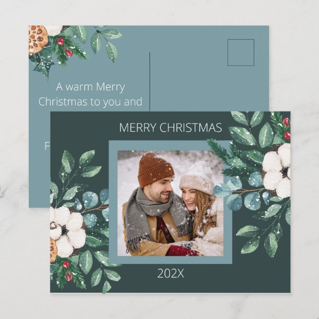 Cartes Pour Fêtes Annuelles Couples sur mesure (Devant / Derrière)
