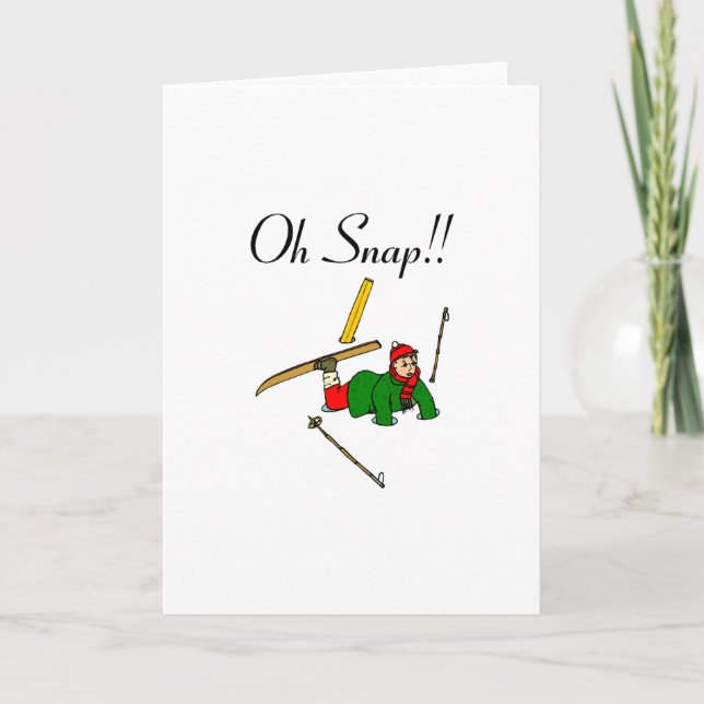 Cartes Pour Fêtes Annuelles Coupure Skiier de glace (Devant)