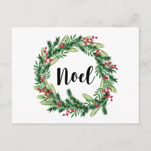 Cartes Pour Fêtes Annuelles Courbe d'aquarelle de Noël