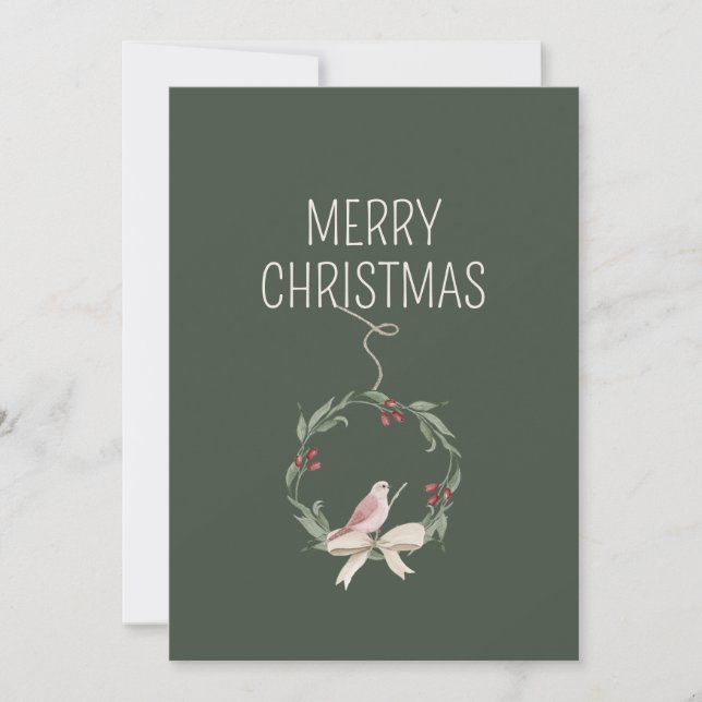 Cartes Pour Fêtes Annuelles Courbe de Noël Fête Personnalisée (Devant)