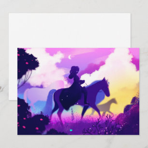 Cartes Pour Fêtes Annuelles Coureur fantôme au crépuscule