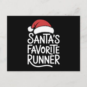 Cartes Pour Fêtes Annuelles Coureur préféré du Père Noël Noël Chapeau de Noël