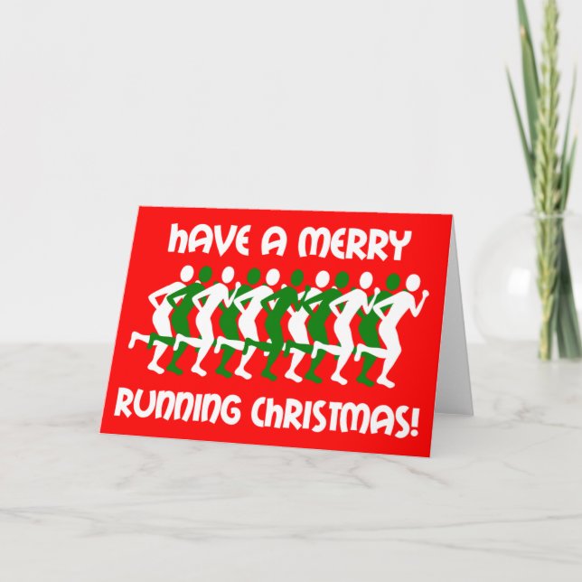 Cartes Pour Fêtes Annuelles coureurs Noël (Devant)