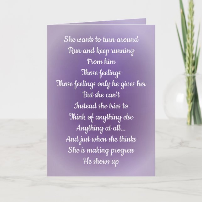 Cartes Pour Fêtes Annuelles Courir De Love Twin Flames Poem (Devant)