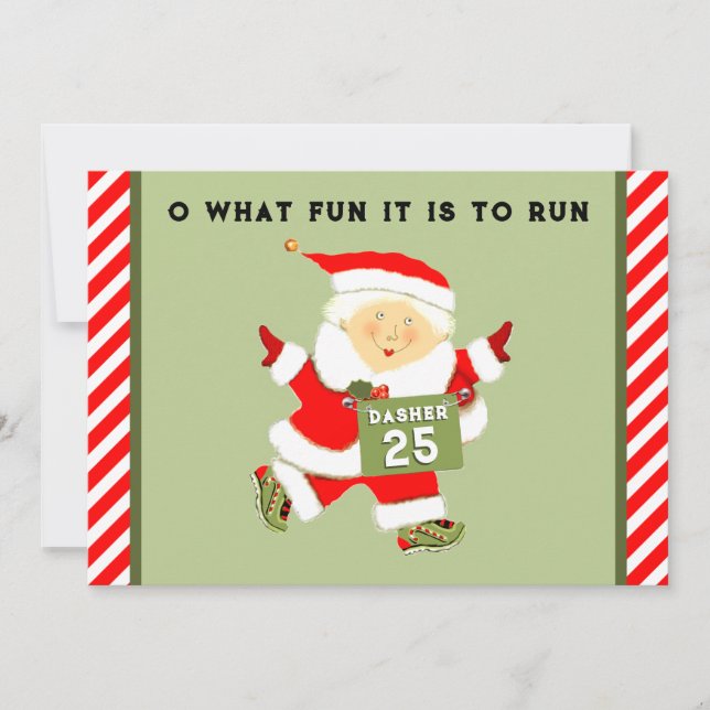 Cartes Pour Fêtes Annuelles Courir Noël à thème (Devant)