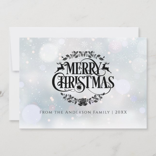 Cartes Pour Fêtes Annuelles Couronne botanique de rennes Joyeux Noël (Devant)
