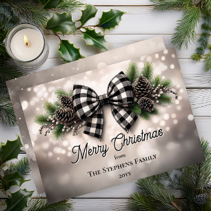 Cartes Pour Fêtes Annuelles Couronne de fêtes de Noël Joyeux Noël Non-Photo