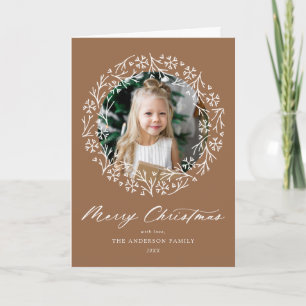 Cartes Pour Fêtes Annuelles Couronne de flocon de neige élégante Gingerbread 2