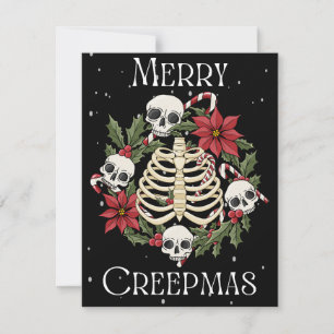 Cartes Pour Fêtes Annuelles Couronne de Joyeux Creepmas