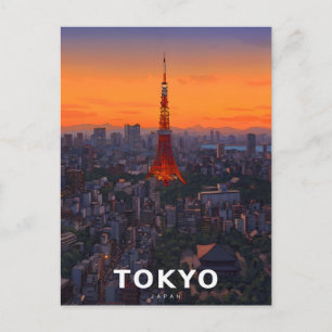 Cartes Pour Fêtes Annuelles Couronne de néon de Tokyo : Tokyo Tower au cœur 20