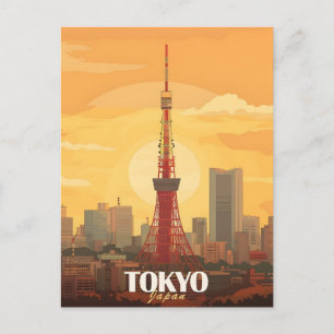Cartes Pour Fêtes Annuelles Couronne de néon de Tokyo : Tokyo Tower au cœur 20