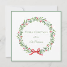 Couronne de Noël en écriture élégante Joyeux Noël