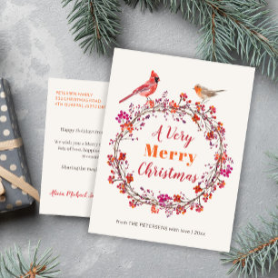 Cartes Pour Fêtes Annuelles Couronne de Noël rouge rouge rouge rouge rouge