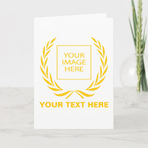 Cartes Pour Fêtes Annuelles Couronne Golden Laurel