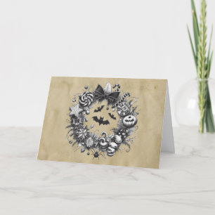 Cartes Pour Fêtes Annuelles Couronne Macabre