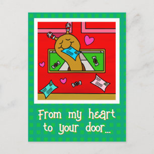 Cartes Pour Fêtes Annuelles Courrier de Noël de l'escargot mou