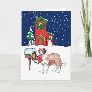 Cartes Pour Fêtes Annuelles Courrier de Noël de St Bernard