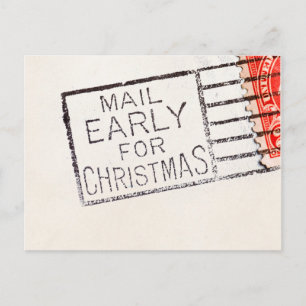 Cartes Pour Fêtes Annuelles Courrier vintage tôt pour le timbre décommandé par