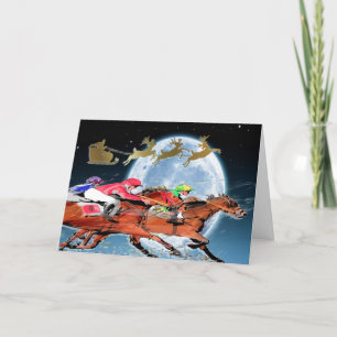 Cartes Pour Fêtes Annuelles Course de chevaux Noël ou toutes les occasions