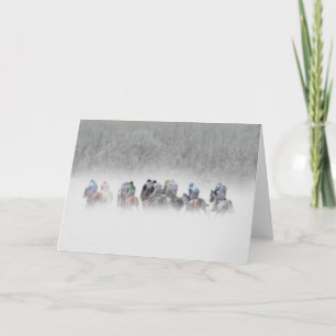 Cartes Pour Fêtes Annuelles Course hivernale à cheval