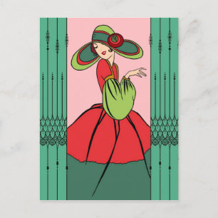 Cartes Pour Fêtes Annuelles COURTNEY, ART DÉCO : Noël passé