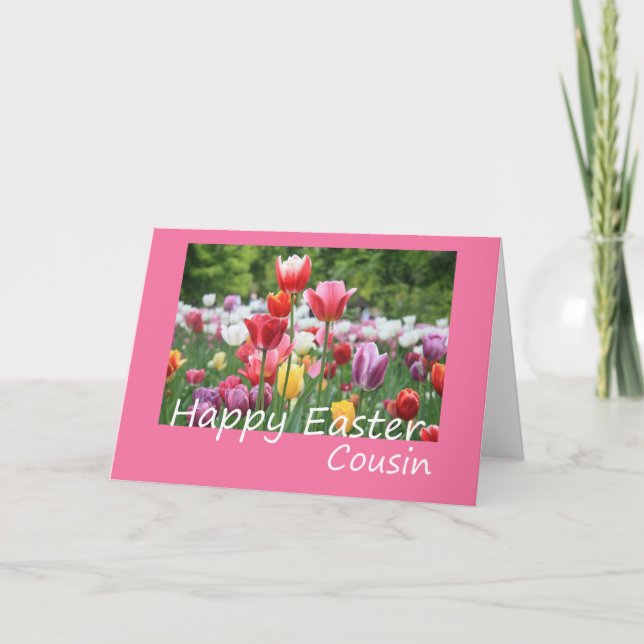 Cartes Pour Fêtes Annuelles Cousin Bonne Pâques (Devant)