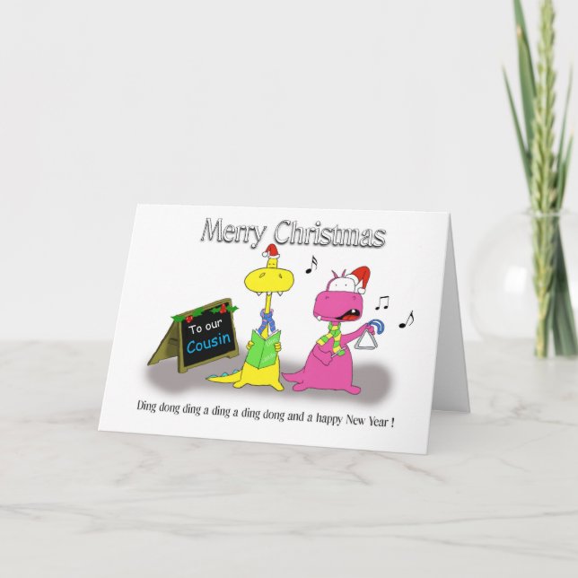 Cartes Pour Fêtes Annuelles Cousin de Joyeux Noël (Devant)