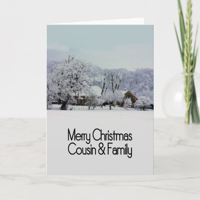 Cartes Pour Fêtes Annuelles Cousin et la famille Joyeux Noël (Devant)