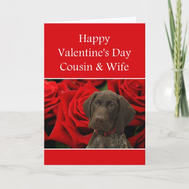 Cartes Pour Fêtes Annuelles Cousin & Femme Glossy Grizzly Valentine (Devant)